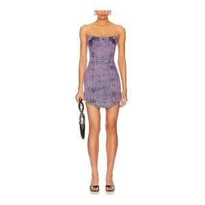 Amanda Uprichard Acid Wash Purple Joss Dress Size M